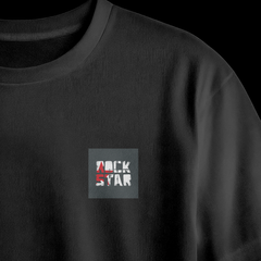 Rock Star Chest Printed Oversized Tee