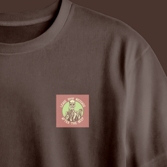 Leave Your Message After the Beep Chest Printed Oversized Tee