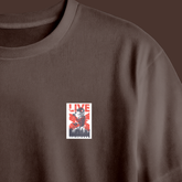 Red Label Apparel Chest Printed Oversized Tee