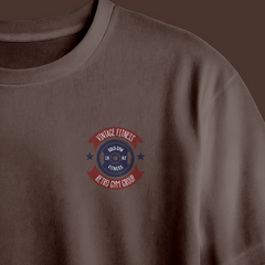 Vintage Fitness Printed Oversized Tee