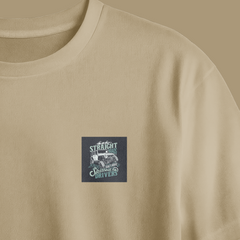 Straight Roads Don't Make Skilled Drivers Chest Printed Oversized Tee