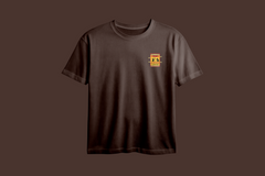 Warning! to Avoid Injury Oversized Chest Printed T-Shirt