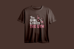 This Girl Loves The Gym Printed Oversized Tee