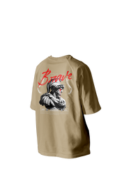 Brave Soul Printed Oversized Tee