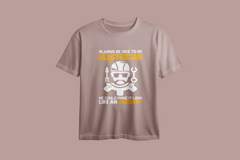 Always Be Nice To An Electrician Oversized Printed T-Shirt