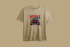 American Muscle Car Printed Oversized Tee