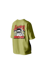 Happiness is not about Money Printed Oversized Tee