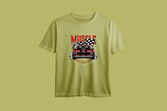 American Muscle Car Printed Oversized Tee