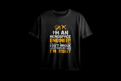 I'm An Aerospace Engineer Oversized Printed T-Shirt