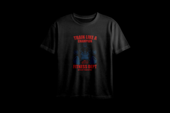 Train Like A Champion Fitness Dept Printed Oversized Tee