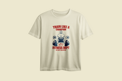 Train Like A Champion Fitness Dept Printed Oversized Tee