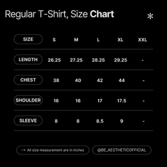 Size Chart Regular Tee