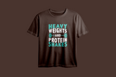 Heavy Weights And Protein Shakes Printed Oversized Tee