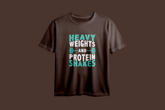 Heavy Weights And Protein Shakes Printed Oversized Tee