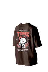 Time Printed Oversized Tee