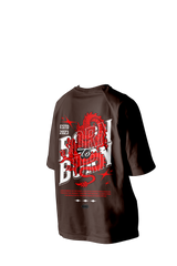 Born to Burn Dragon Printed Oversized Tee