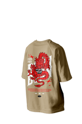 Born to Burn Dragon Printed Oversized Tee