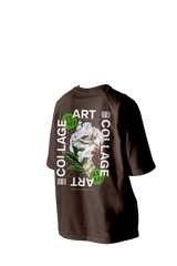 Art Collage Printed Oversized Tee