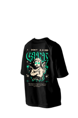 I Don't Care Printed Oversized Tee