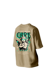 I Don't Care Printed Oversized Tee