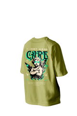 I Don't Care Printed Oversized Tee