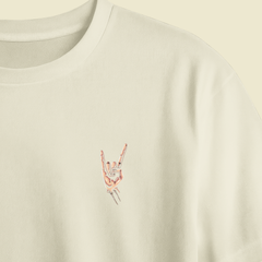 Finger Rock Chest Printed Oversized Tee