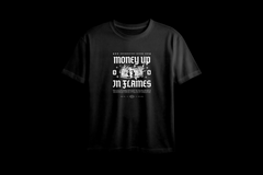 Money up in Flames Printed Oversized Tee