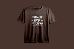 Money up in Flames Printed Oversized Tee