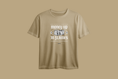 Money up in Flames Printed Oversized Tee