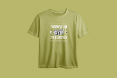 Money up in Flames Printed Oversized Tee