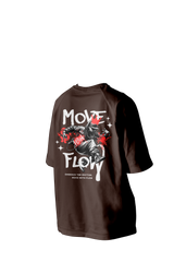 Move with Flow Printed Oversized Tee