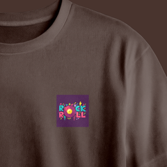 Rock Roll Chest Printed Oversized Tee