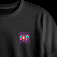 Rock Roll Chest Printed Oversized Tee