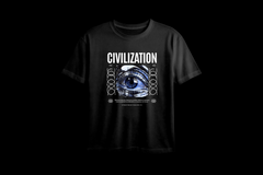 CIVILIZATION Printed Oversized Tee