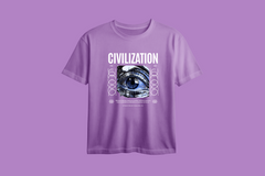 CIVILIZATION Printed Oversized Tee