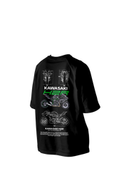 KAWASAKI H2R " Let's the good times roll " Printed Oversized Tee