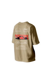 Porsche 911GT Printed Oversized Tee