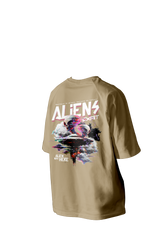 Aliens Exist Printed Oversized Tee
