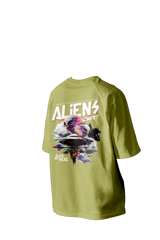 Aliens Exist Printed Oversized Tee