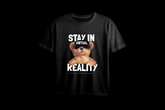 Stay in Virtual Reality Printed Oversized Tee