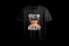 Stay in Virtual Reality Printed Oversized Tee