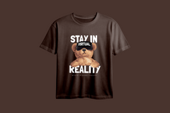 Stay in Virtual Reality Printed Oversized Tee