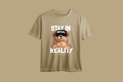 Stay in Virtual Reality Printed Oversized Tee