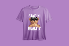 Stay in Virtual Reality Printed Oversized Tee