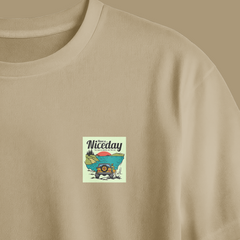 Have a Nice Day Chest Printed Oversized Tee