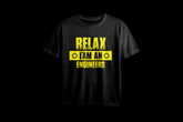 Relax I'm An Engineer Oversized Printed T-Shirt