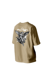 Fly high Angel Printed Oversized Tee