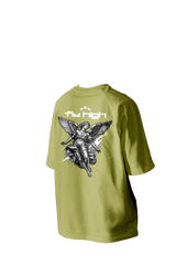 Fly high Angel Printed Oversized Tee
