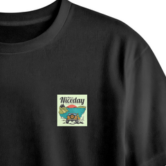 Have a Nice Day Chest Printed Oversized Tee