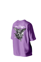 Fly high Angel Printed Oversized Tee